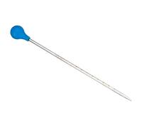 PATIKIL Graduato Contagocce Pipette Kit, 0.1ml Borosilicato Vetro Pipette con Gomma Cappuccio per Trasferimento Liquido per Laboratorio, Chimica, Trasparente