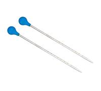 PATIKIL Graduato Contagocce Pipette Kit, 2pz 0.1ml Borosilicato Vetro Pipette con Gomma Cappuccio per Trasferimento Liquidi per Laboratorio, Chimica, Trasparente