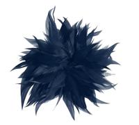 PATIKIL Grande Spilla a Fiore di Piuma 7,9 Pollici Blu Scuro | da Reverbero, Corsage Soffice, per Donna, per Abito da Sposa, Festa, Ballo, Banchetto, Prom, Gioielli, Copricapo