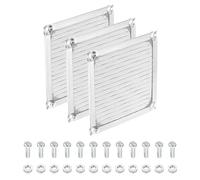 PATIKIL Griglia Filtro Ventola per Computer da 92mm con Viti, 3 Pezzi Telaio in Alluminio con Rete in Acciaio Inossidabile Copertura Antipolvere per Computer, Ventilatore, Tono Argento