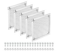 PATIKIL Griglia Filtro Ventola per Computer da 92mm con Viti, 5 Pezzi Griglie in Alluminio con Maglia in Acciaio Inossidabile Copertura Antipolvere per Computer, Ventilatore, Tono Argento