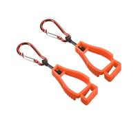 PATIKIL Guanto Protezione, 2pz Guanti Afferra Cattura Evita Perdita Gancio Clips Supporto Caschetto Appeso per Costruzione Laboratorio, Arancione