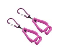 PATIKIL Guanto Protezione, 2pz Guanti Afferra Cattura Evita Perdita Gancio Clips Supporto Caschetto Appeso per Costruzione Laboratorio, Rosa