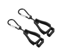 PATIKIL Guanto Protezione, 2pz Guanti Afferra Cattura Evita Perdita Gancio Clips Supporto Caschetto Appeso per Costruzioni Laboratorio, Nero