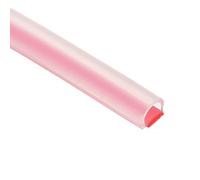 PATIKIL Guarnizione per Porte in Silicone, 9.8 ft Guarnizione per Porte Autoadesiva a Forma di D per Cornice Porta, Tenuta Finestra, Ampio Spazio, 0.31"Lx0.04"Tx0.24"H, Trasparente/Rosso