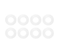 PATIKIL Guarnizione Piatta In Silicone M27, 8 Pezzi 27mm DI 50mm DE 4mm Spessore Guarnizione Liscia Anello Di Tenuta Distanziale Per Rubinetto Tubo Acqua Maniglie Porta Doccia, Bianco