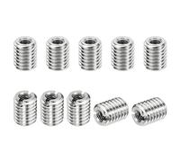 PATIKIL Inserti Filettati Adattatori Riduzione Dado, 10pz M8*1,25 Maschio a M4*0,7 Femmina Riparazione Inserto Dado Vite Inserto Filettato Autofilettante Acciaio Inossidabile 10mm