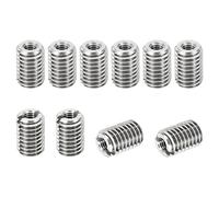 PATIKIL Inserti Filettati Adattatori Riduzione Dado, 10pz M8*1,25 Maschio a M4*0,7 Femmina Riparazione Inserto Dado Vite Inserto Filettato Autofilettante Acciaio Inossidabile 12mm