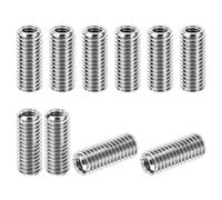 PATIKIL Inserti Filettati Adattatori Riduzione Dado, 10pz M8*1,25 Maschio a M5*0,8 Femmina Riparazione Inserto Dado Vite Inserto Filettato Autofilettante Acciaio Inossidabile 20mm
