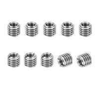 PATIKIL Inserti Filettati Adattatori Riduzione Dado, 10pz M8*1,25 Maschio a M5*0,8 Femmina Riparazione Inserto Dado Vite Inserto Filettato Autofilettante Acciaio Inossidabile 7mm