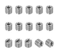 PATIKIL Inserto Filettato Autofilettante, 15Pz M4 x 0.7 Maschio a M2 x 0.4 Femmina Inserti Filettati 316 Acciaio Inossidabile Adattatore Dadi Inserimento per Riparazioni Vite 4mm