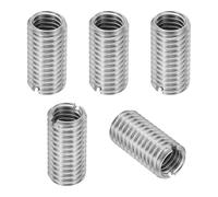 PATIKIL Inserto Filettato Autofilettante, 5Pz M10 x 1.5 Maschio a M8 x 1.25 Femmina Inserti Filettati 316 Acciaio Inossidabile Adattatore Dadi Inserimento per Riparazioni Vite 20mm