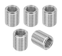 PATIKIL Inserto Filettato Autofilettante, 5Pz M16 x 2 Maschio a M12 x 1.75 Femmina Inserti Filettati 316 Acciaio Inossidabile Adattatore Dadi Inserimento per Riparazioni Vite 20mm