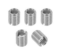 PATIKIL Inserto Filettato Autofilettante, 5Pz M8 x 1.25 Maschio a M6 x 1 Femmina Inserti Filettati 316 Acciaio Inossidabile Adattatore Dadi Inserimento per Riparazioni Vite 10mm