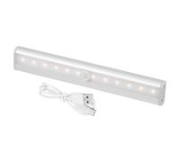 PATIKIL Interno LED Scalinata Luci Movimento Sensore Ricaricabile Sotto Bancone Luce Strisce per Armadio Cucina Camera Caldo Bianco
