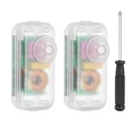 PATIKIL Interruttore Lampada Inline, 2pcs Dimmer Rotativo LED Controllo Luminosità Interruttore Filo con Cacciavite per Lampada Tavolo Lampada Piede Luci Sospese, Trasparente