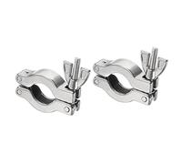 PATIKIL KF-16 - Morsetto a vuoto, 2 pezzi, in acciaio inox 304, resistente, con dado ad ala per puntale, colore: argento