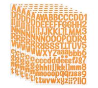 PATIKIL Kit Adesivi Vinile Lettere e Numeri, 756pz 6 Fogli Adesivi Autoadesivi per Cartello Cassette Postali Indirizzo Fai da Te Artigianato Carta (Arancione)