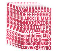 PATIKIL Kit Adesivi Vinile Lettere e Numeri, 756pz 6 Fogli Adesivi Autoadesivi per Cartello Cassette Postali Indirizzo Fai da Te Artigianato Carta (Fucsia)