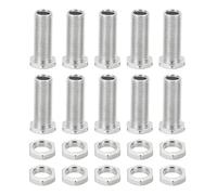 PATIKIL Kit Bulloni Esagonali M10x30mm e Dadi, 10 Set Viti Cave a Filettatura Fine Assortimento Bullone Testa Esagonale Attraverso Foro Fissaggio Lampadario Fasteners