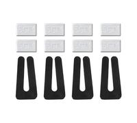 PATIKIL Kit di Bilanciamento per Pale Ventilatore a Soffitto, 4 Set Include 4pz Clip Bilanciamento in Plastica e 8pz Metallo Autoadesivo 5G Pesi per Ventilatore a Soffitto, Bianco Nero