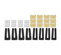 PATIKIL Kit di Bilanciamento per Pale Ventilatore a Soffitto, 8 Set Include 8pz Clip Bilanciamento in Plastica e 8pz 5G e 12pz 3G Pesi per Ventilatore a Soffitto, Tono Oro/Nero/Bianco