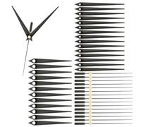 PATIKIL Kit di lancette per orologio, 16 set di lancette in alluminio, meccanismo di ricambio per riparazione fai da te camera da letto, soggiorno, decorazione per la casa, stile nero 1