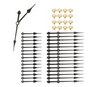 PATIKIL Kit di lancette per orologio, 16 set di lancette per orologio in alluminio, meccanismo di ricambio per riparazione fai da te camera da letto, soggiorno, decorazione per la casa, stile nero 14