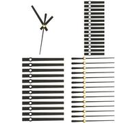 PATIKIL Kit di lancette per orologio, 16 set di lancette per orologio in alluminio, meccanismo di ricambio per riparazione fai da te camera da letto, soggiorno, decorazione per la casa, stile nero 11