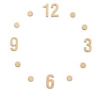 PATIKIL Kit Numeri Orologio In Legno, 0.98 Pollici Numeri Orologio Autoadesivi Accessori Per Sostituzione Parti Numeri Orologio Digitale Fai Da Te, Numeri Arabi/Punti Verticali