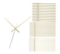 PATIKIL Kit Ricambio Lancette Dell'Orologio, 12 Set Lancette Ricambio Meccanismo Dell'Orologio in Alluminio, Parti Ricambio Orologio da Parete, Oro, A10