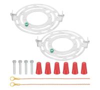 PATIKIL Kit Staffa Universale Da 110mm (4.3") Per Montaggio Luci, 2 Set Barra Crociata Per Luci Piastra Rotonda Da Soffitto Con Filo Di Massa In Rame Nudo Lampada A Parete