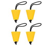 PATIKIL Kit Tappi universali per scupper per Kayak, 4 Pezzi Tappi per scupper in Silicone Adatti per Fori di drenaggio da 0,79" a 1,5" con Cordino per Kayak, Canoe, Yacht, Giallo