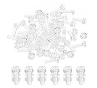 PATIKIL Kit Viti Acrilico Trasparente M3x10mm e Dadi Esagonali, 50 Set Viti a Testa Rotonda Phillips Plastica Pc per Accessori Macchine, Trasparenti