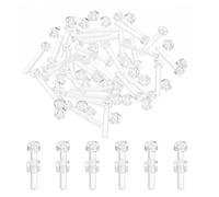 PATIKIL Kit Viti Acrilico Trasparente M3x20mm e Dadi Esagonali, 30 Set Viti a Testa Rotonda Phillips Plastica Pc per Accessori Macchine, Trasparenti