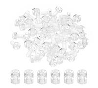 PATIKIL Kit Viti Acrilico Trasparente M3x6mm e Dadi Esagonali, 50 Set Viti a Testa Rotonda Phillips Plastica Pc per Accessori Macchine, Trasparenti