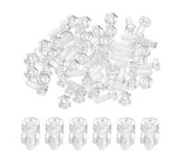 PATIKIL Kit Viti Acrilico Trasparente M4x10mm e Dadi Esagonali, 50 Set Viti a Testa Rotonda Phillips Plastica Pc per Accessori Macchine, Trasparenti