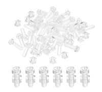 PATIKIL Kit Viti Acrilico Trasparente M4x14mm e Dadi Esagonali, 50 Set Viti a Testa Rotonda Phillips Plastica Pc per Accessori Macchine, Trasparenti