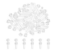 PATIKIL Kit Viti Acrilico Trasparente M4x25mm e Dadi Esagonali, 30 Set Viti a Testa Rotonda Phillips Plastica Pc per Accessori Macchine, Trasparenti