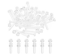PATIKIL Kit Viti Acrilico Trasparente M4x30mm e Dadi Esagonali, 30 Set Viti a Testa Rotonda Phillips Plastica Pc per Accessori Macchine, Trasparenti