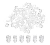 PATIKIL Kit Viti Acrilico Trasparente M5x12mm e Dadi Esagonali, 30 Set Viti a Testa Rotonda Phillips Plastica Pc per Accessori Macchine, Trasparenti
