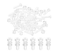 PATIKIL Kit Viti Acrilico Trasparente M5x20mm e Dadi Esagonali, 50 Set Viti a Testa Rotonda Phillips Plastica Pc per Accessori Macchine, Trasparenti