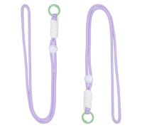 PATIKIL Laccio Intrecciato 2Pz Portachiavi Intrecciato con Clip Metallo, Viola Chiaro & Bianco & Verde