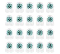 PATIKIL Lampada Presa T5, 24pz Fluorescente Luce Supporto, Portalampada/G13 Lampada Fluorescente Attacco per Sostituzione Tubi Fluorescenti Integrati a LED, Bianco Verde