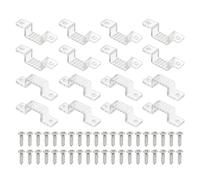 PATIKIL Le Strip Light Clips, 50 Staffe di Montaggio Clip di Fissaggio Morbide con Viti per Cavo Neon RGB da 12mm Largo 3528/5050, Trasparenti
