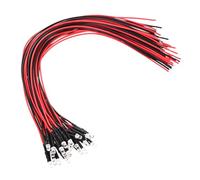 PATIKIL LED Diodi 3mm 3-6V DC Pre Cablati Mini Bianca Fredda 24pz