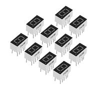 PATIKIL LED Display Digitale Tubo, 10pz Anodo 7 Segmento 10 Perno 1 Punta 2.1V 0.36" Cifra Altezza LED Display Modulo per Elettronico Driver Scheda, Rosso