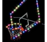 PATIKIL LED Pallacanestro Cerchio Luce Set, Pallacanestro Cerchio & Tabellone Luce Telecomando Controllo Luce Up Basket Rim Light per Glow in The Dark Aperto Luminous Nightlight