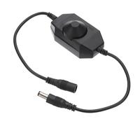 PATIKIL LED Strip Dimmer Switch, DC 9-24V PWM Rotary DC Inline Cable Regolatore di Luminosità per LED Ribbon Rope Light 5050 3528 2835 5630, Nero