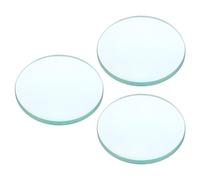PATIKIL Lente Biconvessa Lunghezza Focale 4" (100 Mm),3Pz Lenti Vetro Diametro 50 Mm e Altezza 9 Mm, Bordi Rotondi Otticamente Lucidati Esperimenti Fisica, Trasparente